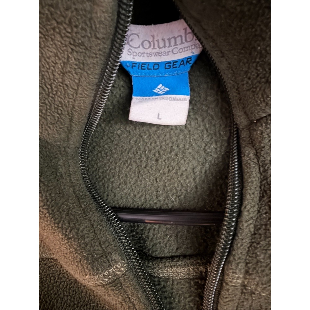 Columbia Field Gear Jacket Mens Size LG Green Fleece Lined Full Zip Outdoor - Picture 4 of 4